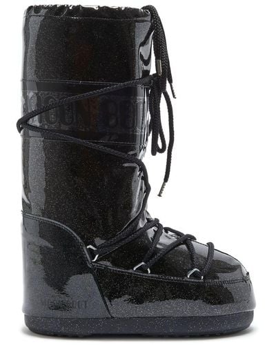 Moon Boot Icon Snowboots Met Glitter - Zwart