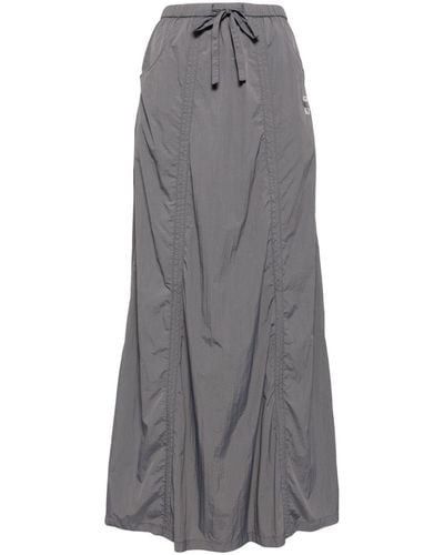 Izzue Drawstring-waist Maxi Skirt - Grey