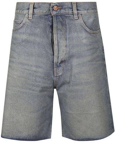 Haikure Washed Denim Shorts - Gray