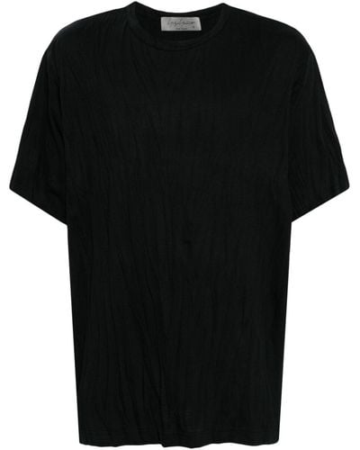 Yohji Yamamoto Cotton-blend T-shirt - Black