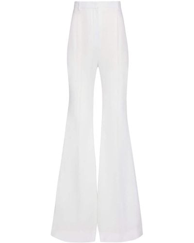 Nina Ricci High-waisted Super-flared Trousers - White