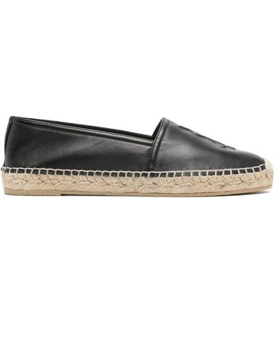 Saint Laurent Espadrilles En Toile À Logo - Noir