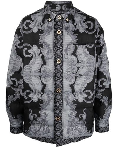 Versace Jacke mit Barocco-Print - Schwarz