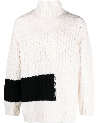Nanushka Chunky Ribbed-knit Wool Jumper - White