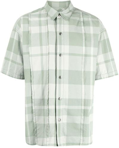 Izzue Plaid-pattern Short-sleeve Shirt - Green
