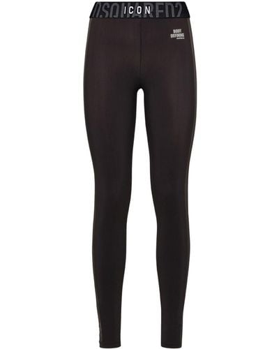 DSquared² Logo-waistband leggings - Black