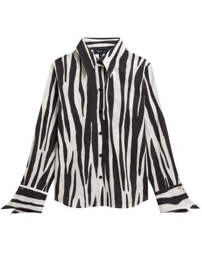 agnès b. Zebra-print Shirt - Black