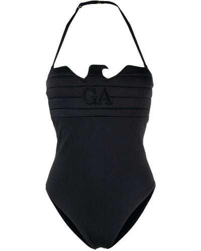 Emporio Armani Logo-neckline One-piece - Black