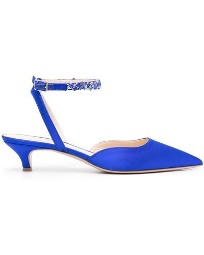 P.A.R.O.S.H. Zapatos con tacón de 50mm y cristal - Azul
