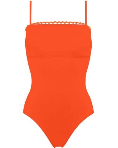 Eres Night Picot-trimmed Swimsuit - Orange