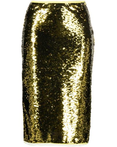 Liu Jo Sequin-embellished Pencil Skirt - Black