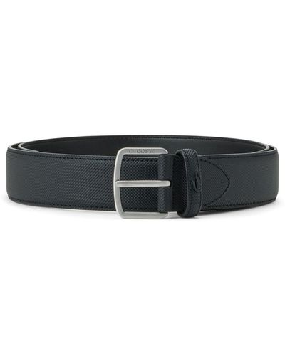 Lacoste Logo-engraved Leather Belt - Black