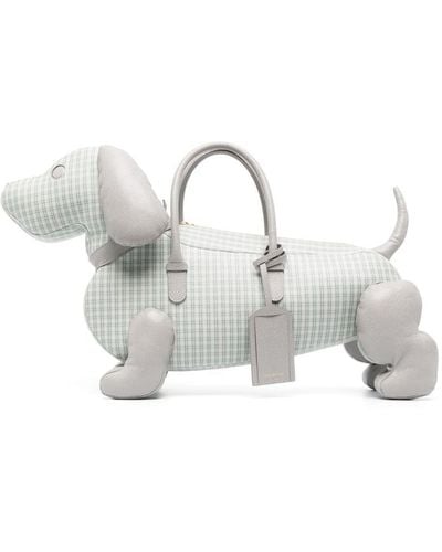 Thom Browne Large Hector Dog-shaped Tote Bag - White