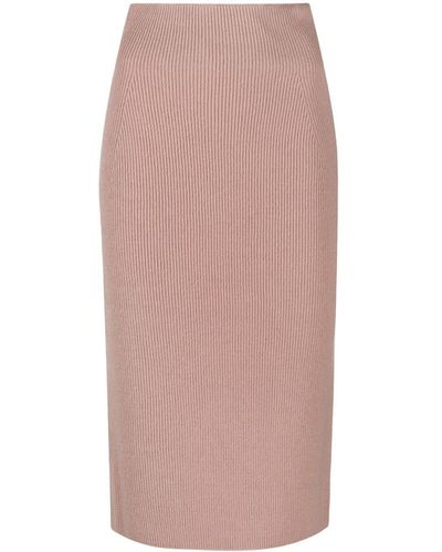 Stella McCartney Rib-knit Midi Skirt - Pink