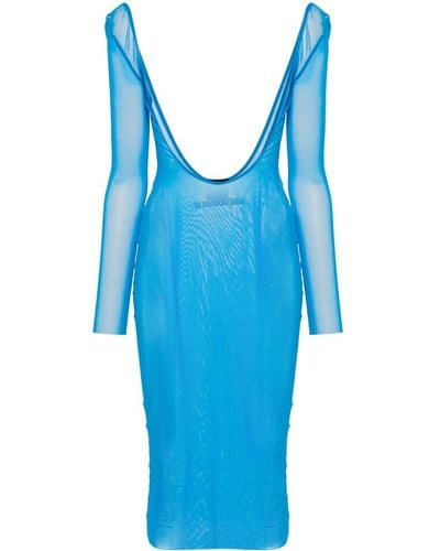 Jean Paul Gaultier X Shayne Oliver Mesh Midi Dress - ブルー