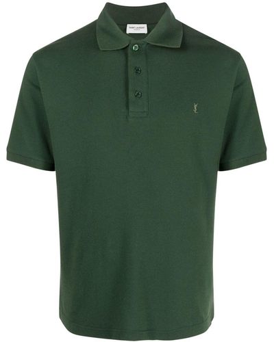 Saint Laurent Polo de manga corta - Verde