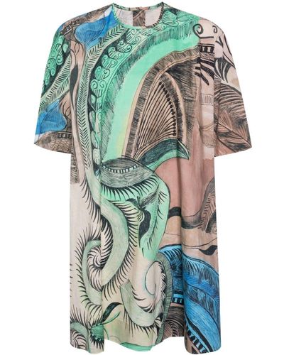 JNBY Kleid mit Cartoon-Print - Grün