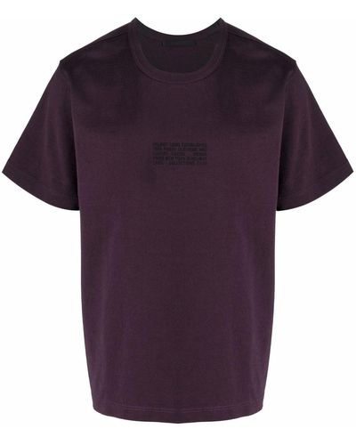 Helmut Lang Distort ロゴ Tシャツ - パープル