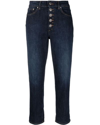 Dondup Jeans crop a vita alta - Blu