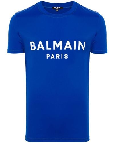 Balmain Logo-print T-shirt - Blue
