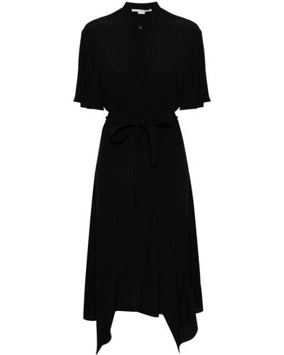 Stella McCartney Iconics Crepe Asymmetric Dress - Black