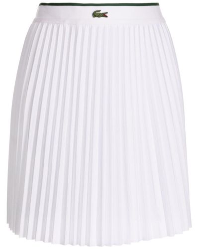 Lacoste Minifalda con logo bordado - Blanco