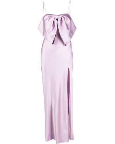 Pinko Bow-detail Satin Maxi Dress - Pink