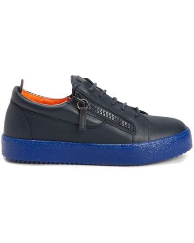 Giuseppe Zanotti Nicki Leather Sneakers - Blue