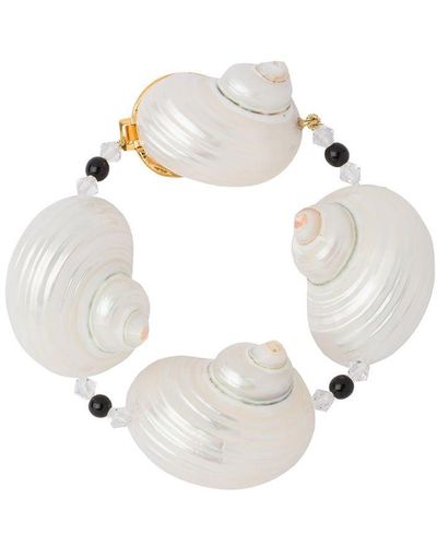 Prada Bracelet à détails de coquillages - Blanc