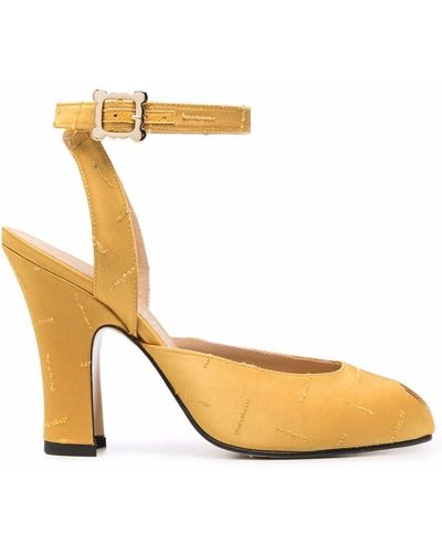 Vivienne Westwood Peep-toe Leather Court Shoes - Metallic
