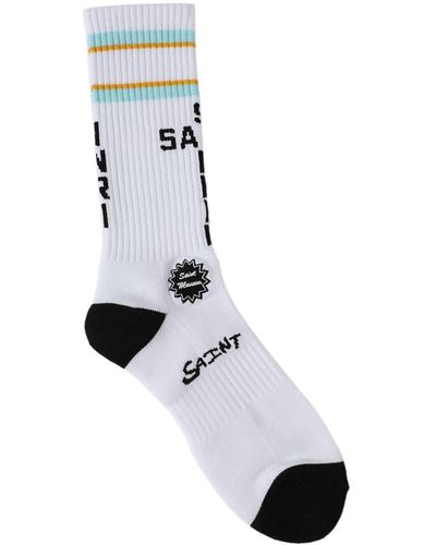 SAINT Mxxxxxx Socken mit Streifen - Weiß