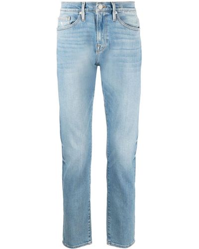 FRAME Slim-fit Cotton Jeans - Blue