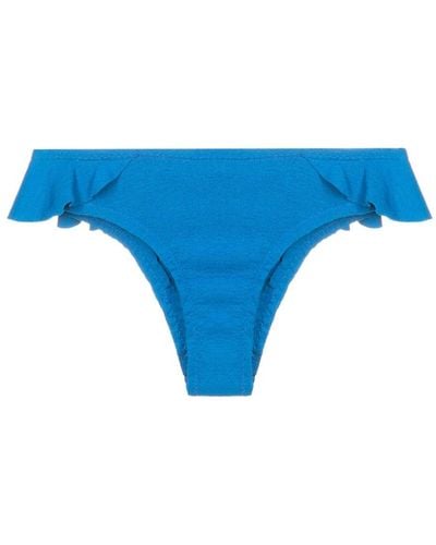 Clube Bossa Laven Ruffle-detail Bikini Bottoms - Blue