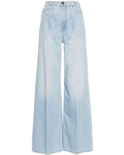 Pinko Halbhohe Wide-Leg-Jeans - Blau