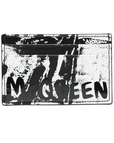 Alexander McQueen Tarjetero con estampado Graffiti - Multicolor