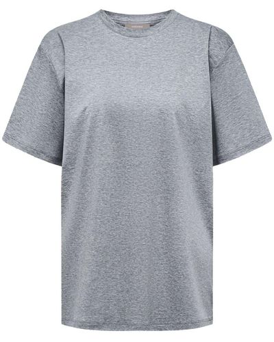 12 STOREEZ T-Shirt mit lockerem Schnitt - Grau