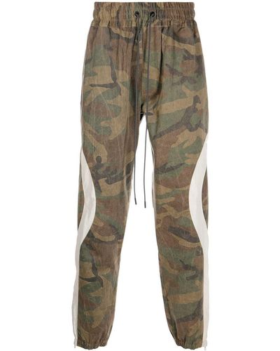 Mostly Heard Rarely Seen Paneled Camouflage Tapered sweatpants - Green
