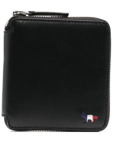 Maison Kitsuné ファスナー財布 - ブラック
