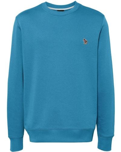PS by Paul Smith Logo-emrbroidered Sweatshirt - Blue