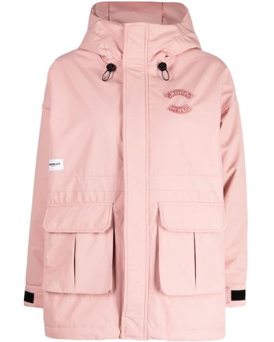 Chocoolate Logo-patch Hooded Jacket - Pink