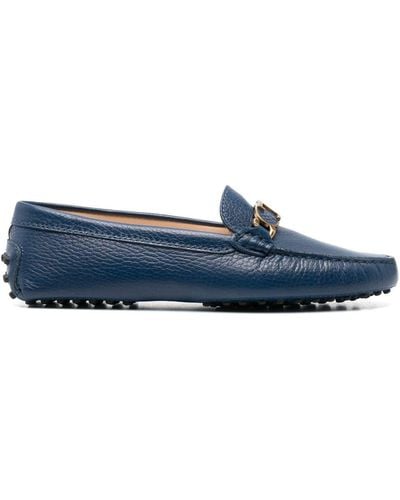 Tod's Gommino Leather Driving Shoes - Blue