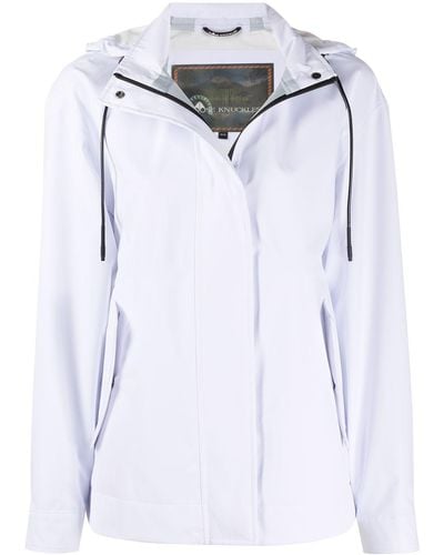 Moose Knuckles Hooded Sports Jacket - White