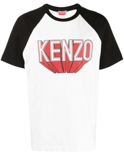KENZO Camiseta con logo estampado - Rojo