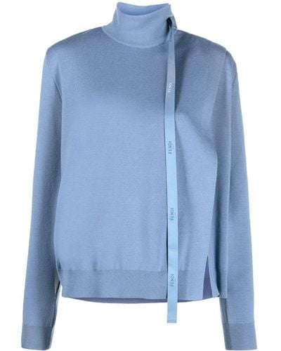 Fendi ロゴ セーター - ブルー
