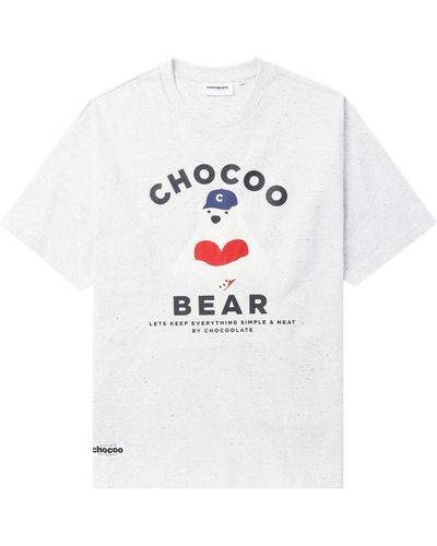 Chocoolate Graphic-print Cotton T-shirt - White