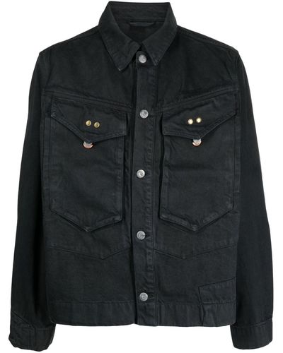 Objects IV Life Button-up Cotton Jacket - Black