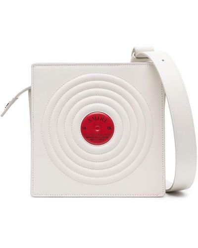 Amiri Borsa messenger Record piccola - Bianco