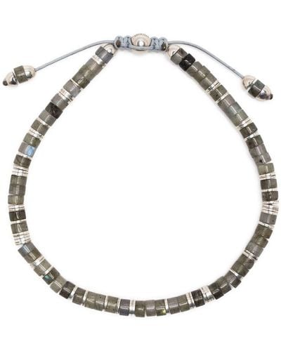 MAOR Beaded Drawstring Bracelet - White