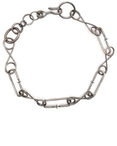 Guidi Collar de cadena en plata de ley - Metálico