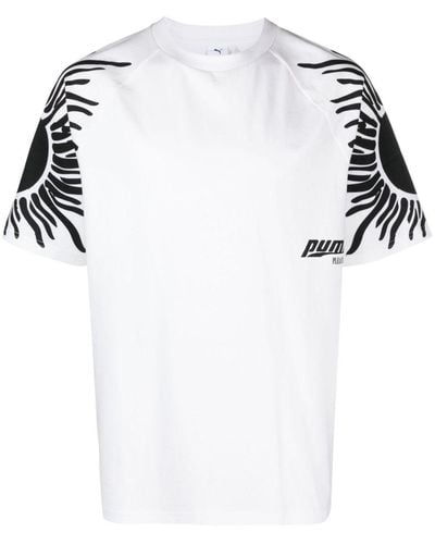 PUMA X PLEASURES T-Shirt mit Sonnen-Print - Weiß